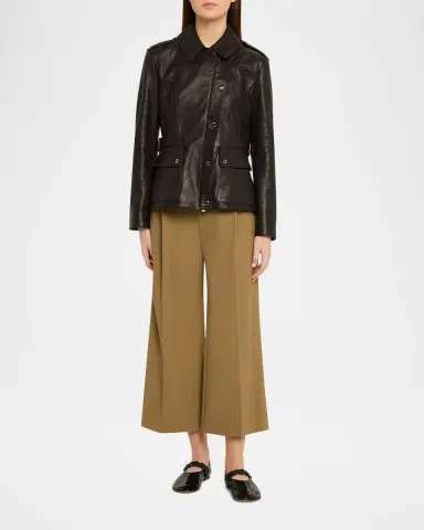 Burberry Leyton Lamb Leather Trench Jacket | Thumbnail 2 Burberry Leyton Lamb Leather Trench Jacket | Thumbnail 2