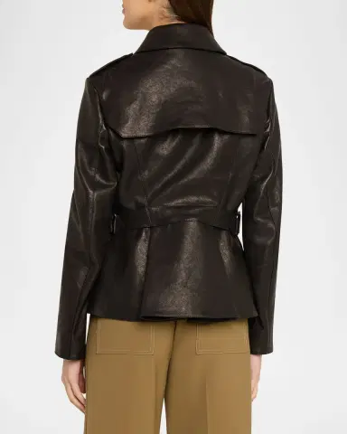 Burberry Leyton Lamb Leather Trench Jacket | Thumbnail 3 Burberry Leyton Lamb Leather Trench Jacket | Thumbnail 3