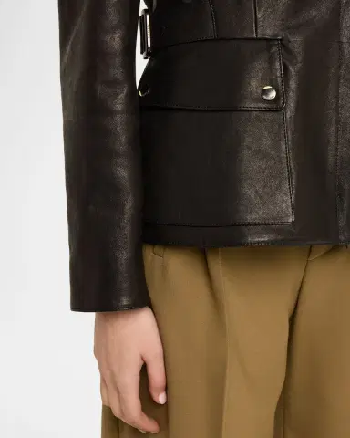 Burberry Leyton Lamb Leather Trench Jacket | Thumbnail 5 Burberry Leyton Lamb Leather Trench Jacket | Thumbnail 5
