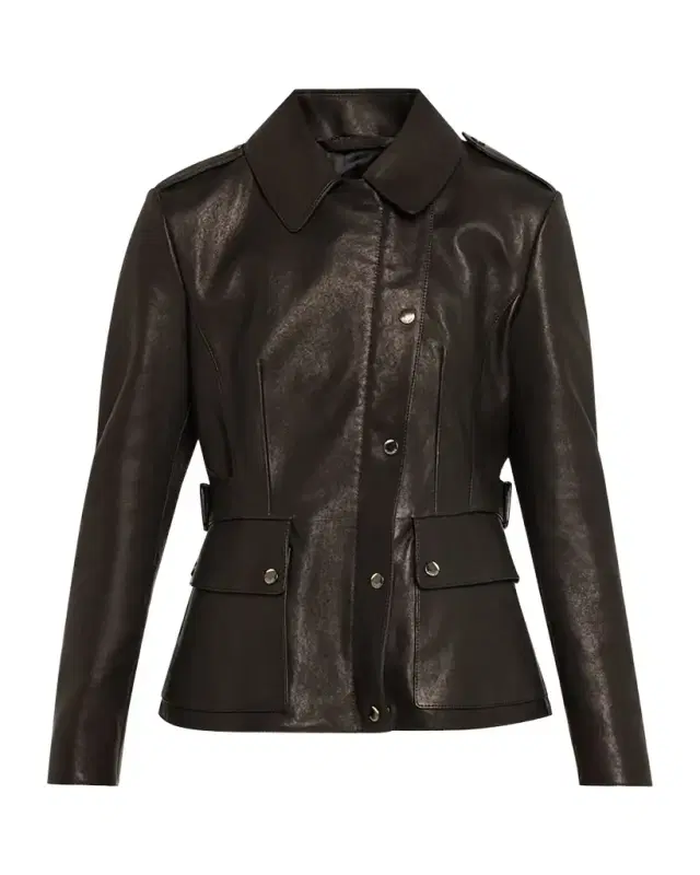 Burberry Leyton Lamb Leather Trench Jacket