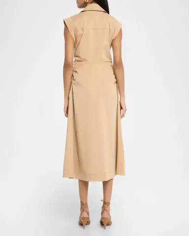 Veronica Beard Orla Button-Front Midi Shirtdress | Thumbnail 3 Veronica Beard Orla Button-Front Midi Shirtdress | Thumbnail 3