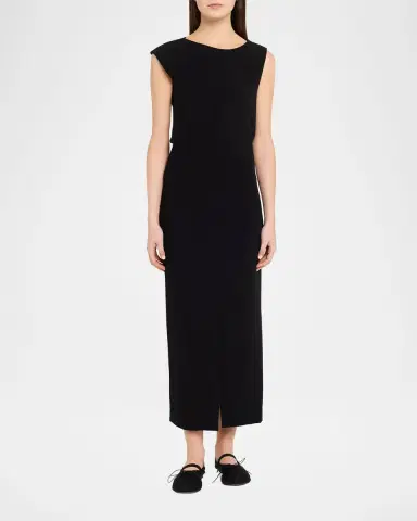 Proenza Schouler Damea Cap-Sleeve Matte Crepe Maxi Dress | Thumbnail 2
