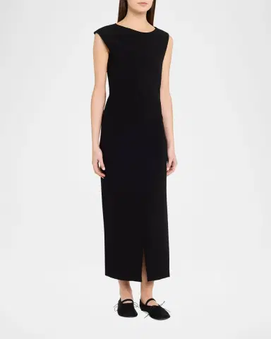 Proenza Schouler Damea Cap-Sleeve Matte Crepe Maxi Dress | Thumbnail 4