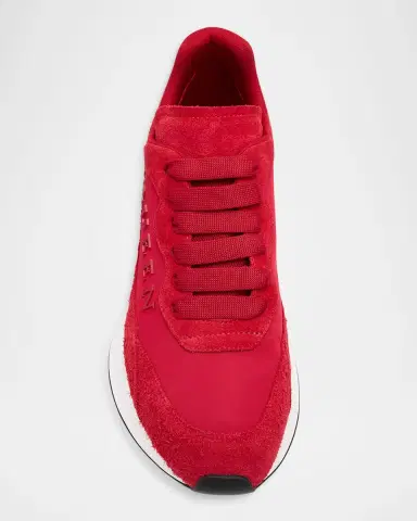 Alexander McQueen Men's Sprint Runner Mixed Media Sneakers | Thumbnail 4