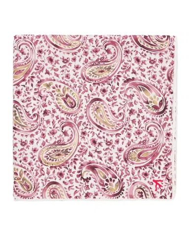 Isaia Men's Paisley Silk Pocket Square | Thumbnail 1