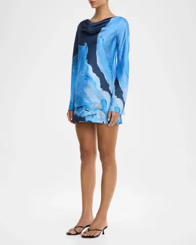 Significant Other Alis Long-Sleeve Satin Mini Dress | Thumbnail 4 Significant Other Alis Long-Sleeve Satin Mini Dress | Thumbnail 4
