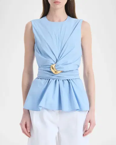 Altuzarra Tizzy Gathered Sleeveless Top | Thumbnail 4 Altuzarra Tizzy Gathered Sleeveless Top | Thumbnail 4