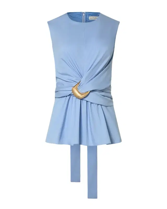 Altuzarra Tizzy Gathered Sleeveless Top