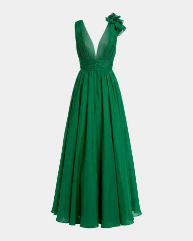 Mac Duggal Sleeveless Deep V-Neck Ruffle Gown | Thumbnail 5 Mac Duggal Sleeveless Deep V-Neck Ruffle Gown | Thumbnail 5