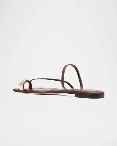 Vince Polli Leather Toe-Ring Flat Sandals | Thumbnail 4