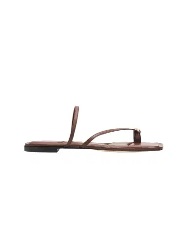 Vince Polli Leather Toe-Ring Flat Sandals | Thumbnail 1
