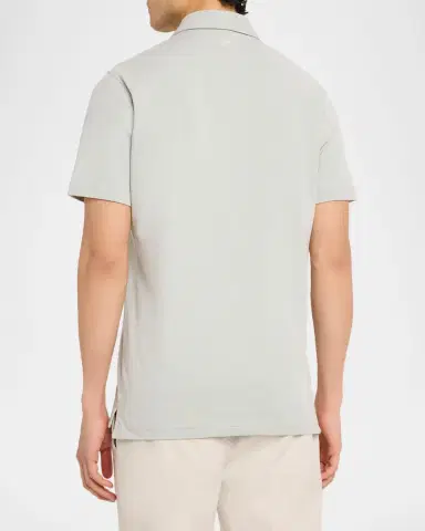 Peter Millar Men's Crown Crafted Albatross Cotton-Blend Pique Polo Shirt | Thumbnail 3