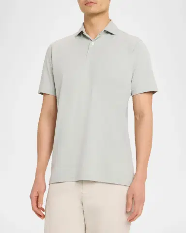 Peter Millar Men's Crown Crafted Albatross Cotton-Blend Pique Polo Shirt | Thumbnail 4