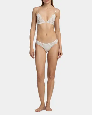 Kiki de Montparnasse Voltaire Embroidered Lace Triangle Bra | Thumbnail 2