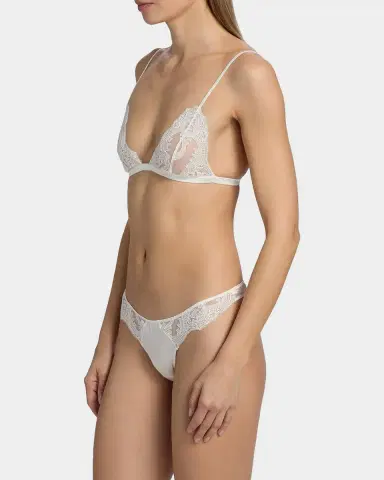 Kiki de Montparnasse Voltaire Embroidered Lace Triangle Bra | Thumbnail 4