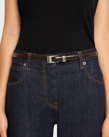 The Row Downtown Slim Leather Belt | Thumbnail 2 The Row Downtown Slim Leather Belt | Thumbnail 2