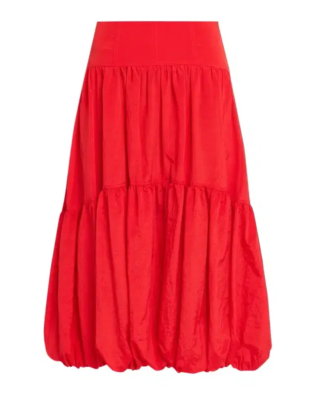 Cinq a Sept Blythe High-Waist Tiered Midi Skirt
