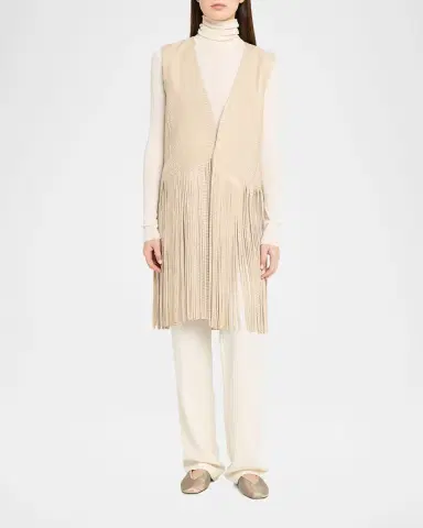 Kobi Halperin Angela Snakeskin Fringe Leather Vest | Thumbnail 2 Kobi Halperin Angela Snakeskin Fringe Leather Vest | Thumbnail 2