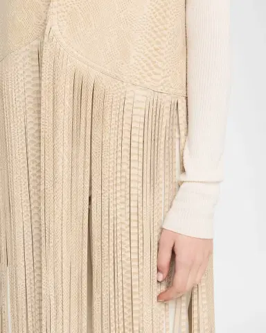 Kobi Halperin Angela Snakeskin Fringe Leather Vest | Thumbnail 5 Kobi Halperin Angela Snakeskin Fringe Leather Vest | Thumbnail 5