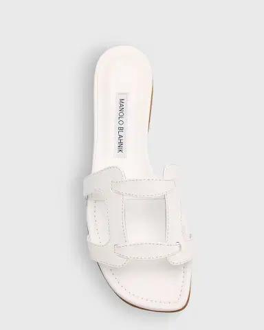 Manolo Blahnik Grellanu Leather Flat Slide Sandals | Thumbnail 6 Manolo Blahnik Grellanu Leather Flat Slide Sandals | Thumbnail 6