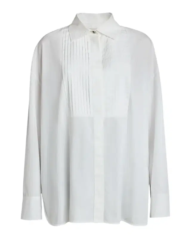 Golden Goose Journey Oversized Cotton Voile Tuxedo Shirt