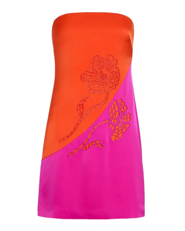 Gerrie Colorblock Strapless Mini Dress
