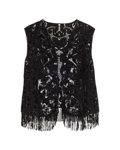 Kobi Halperin Maeve Fringed Sequin Lace Vest | Thumbnail 1 Kobi Halperin Maeve Fringed Sequin Lace Vest | Thumbnail 1
