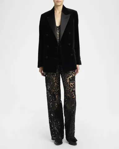 Golden Goose Journey Sequined Floral-Embroidered Tulle Pants | Thumbnail 2