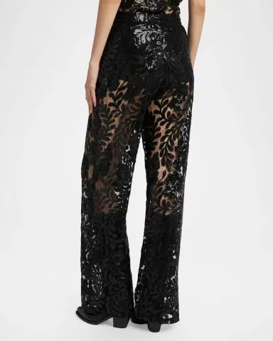 Golden Goose Journey Sequined Floral-Embroidered Tulle Pants | Thumbnail 3