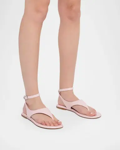 Stuart Weitzman Marley Nappa Leather Flat Thong Sandals | Thumbnail 2