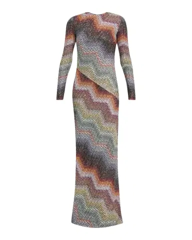 Missoni Sequin Wefted Loom Knit Long-Sleeve Gown | Thumbnail 1 Missoni Sequin Wefted Loom Knit Long-Sleeve Gown | Thumbnail 1