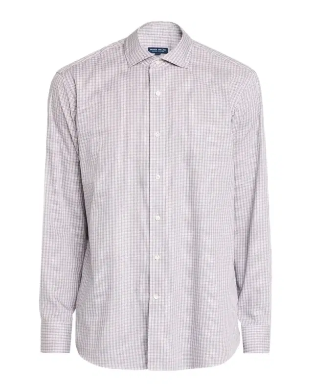 Peter Millar Men 's Crown Crafted Micro-Plaid Cotton Sport Shirt