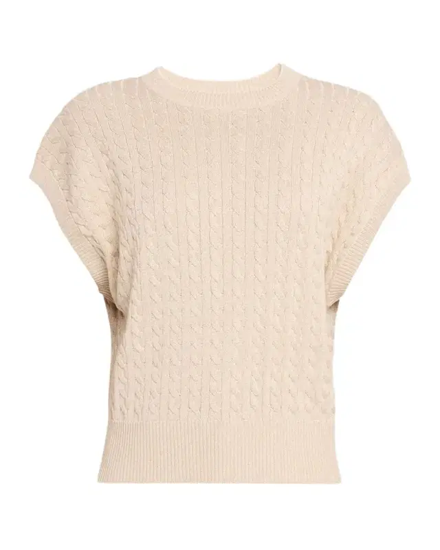 Brunello Cucinelli Shimmering Cable Knit Vest