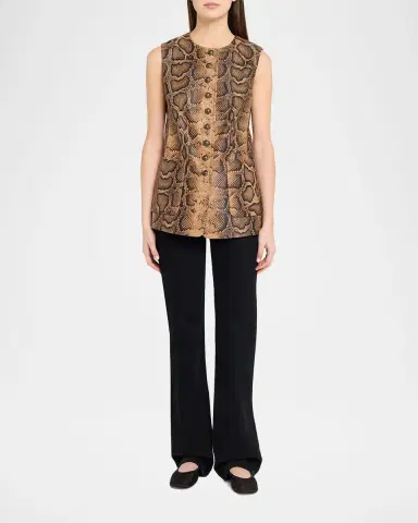Kobi Halperin Abi Crewneck Python-Print Vest | Thumbnail 2 Kobi Halperin Abi Crewneck Python-Print Vest | Thumbnail 2