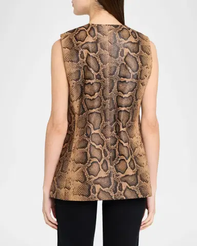 Kobi Halperin Abi Crewneck Python-Print Vest | Thumbnail 3 Kobi Halperin Abi Crewneck Python-Print Vest | Thumbnail 3
