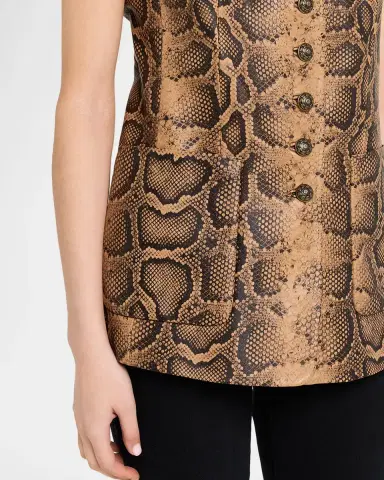 Kobi Halperin Abi Crewneck Python-Print Vest | Thumbnail 5 Kobi Halperin Abi Crewneck Python-Print Vest | Thumbnail 5