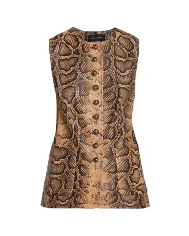 Kobi Halperin Abi Crewneck Python-Print Vest | Thumbnail 1 Kobi Halperin Abi Crewneck Python-Print Vest | Thumbnail 1