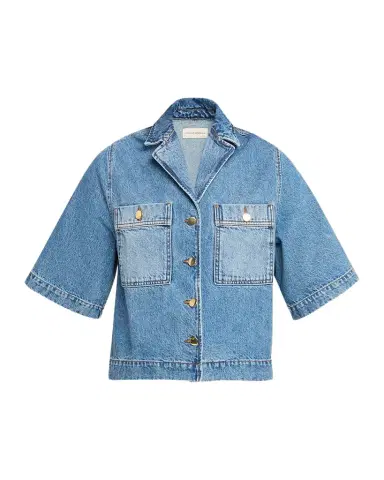 OFFICINE GÉNÉRALE Enna Wash Cotton Denim Shirt | Thumbnail 1 OFFICINE GÉNÉRALE Enna Wash Cotton Denim Shirt | Thumbnail 1