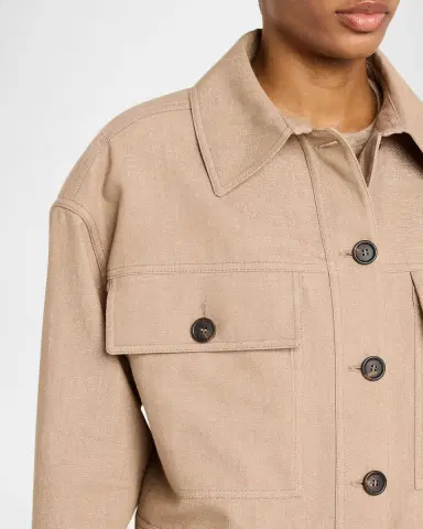 Brunello Cucinelli Shimmering Denim Jacket | Thumbnail 5 Brunello Cucinelli Shimmering Denim Jacket | Thumbnail 5