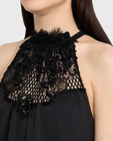 Kobi Halperin Hallee Lace-Inset Halter Maxi Dress | Thumbnail 5
