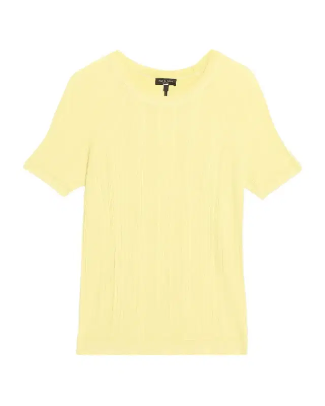 Teresa Ribbed Short-Sleeve Tee