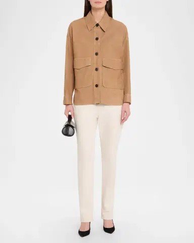 Arma Kaylee Button-Down Lambskin Suede Jacket | Thumbnail 2