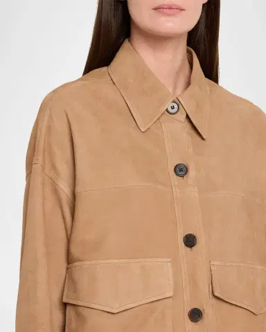 Arma Kaylee Button-Down Lambskin Suede Jacket | Thumbnail 5