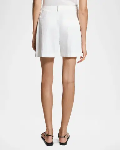 Theory Pleated A-Line Linen-Blend Shorts | Thumbnail 3 Theory Pleated A-Line Linen-Blend Shorts | Thumbnail 3