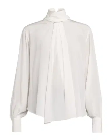 Brunello Cucinelli Turtleneck Monili Gathered Silk Blouse | Thumbnail 1