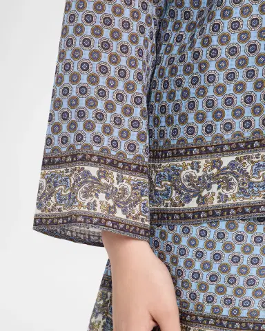 Veronica Beard Eva Scarf-Print Tie Blouse | Thumbnail 5