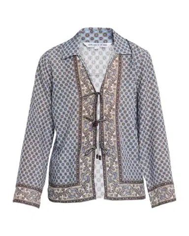 Veronica Beard Eva Scarf-Print Tie Blouse | Thumbnail 1