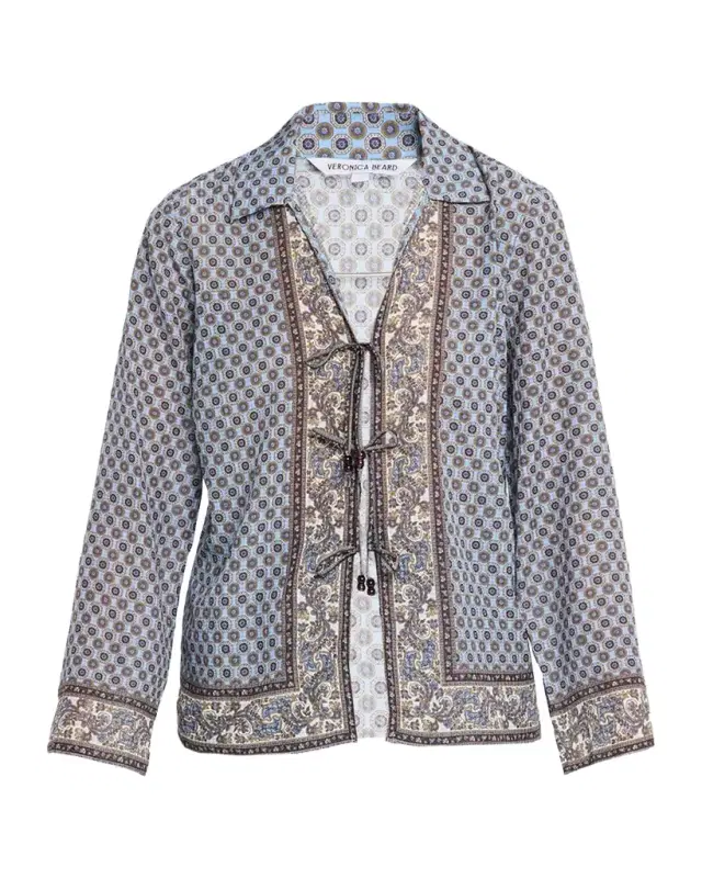 Eva Scarf-Print Tie Blouse Eva Scarf-Print Tie Blouse
