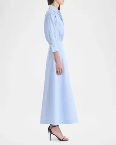 Altuzarra Eleanor Striped Cotton Poplin 3/4-Sleeve Midi Shirtdress | Thumbnail 6 Altuzarra Eleanor Striped Cotton Poplin 3/4-Sleeve Midi Shirtdress | Thumbnail 6