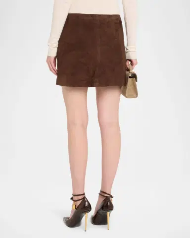 ARMA Melody A-Line Suede Mini Skirt | Thumbnail 3 ARMA Melody A-Line Suede Mini Skirt | Thumbnail 3